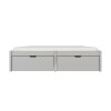 Cama Madera Maciza Con Cajones - 2 plazas - Linea Beauty Gris
