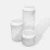 SET FRASCO VIDRIO C/TAPA 3PZAS Unica