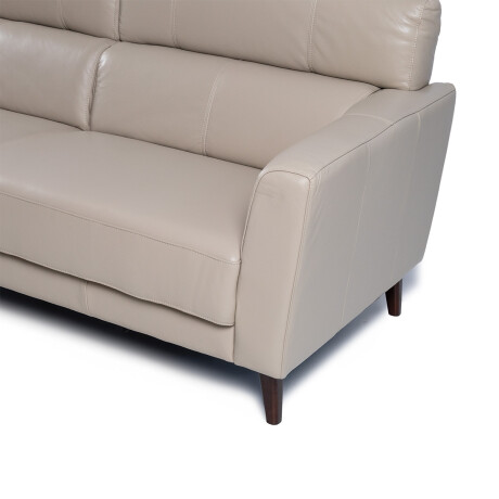 Sofá Zurik - Cuero Básico - 3 cuerpos 519 (Beige)