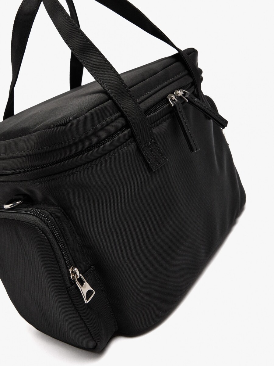 Bolsa Porta-Alimentos Lisa De Nylon negro