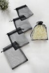 Pack x 100 - Bolsas organza 12x17 cm NEGRO