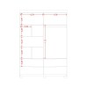 Ropero 4 puertas 4 cajones - Doble Beige