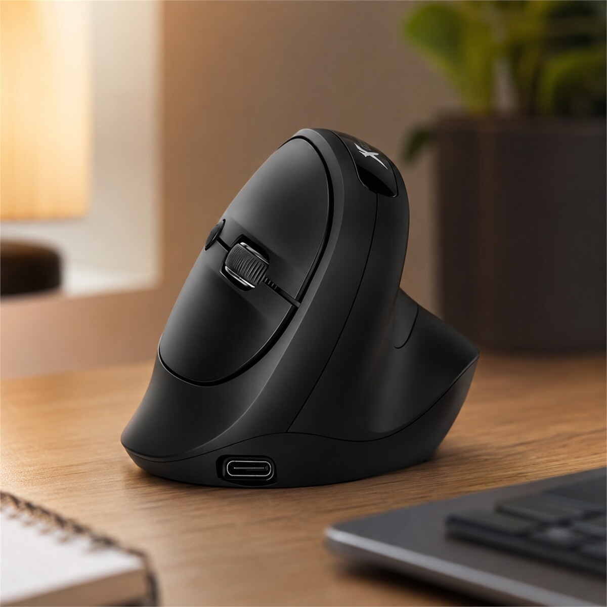Mouse Vertical Inalámbrico Xtrike Me GW-301 4000 DPI - Negro 1 