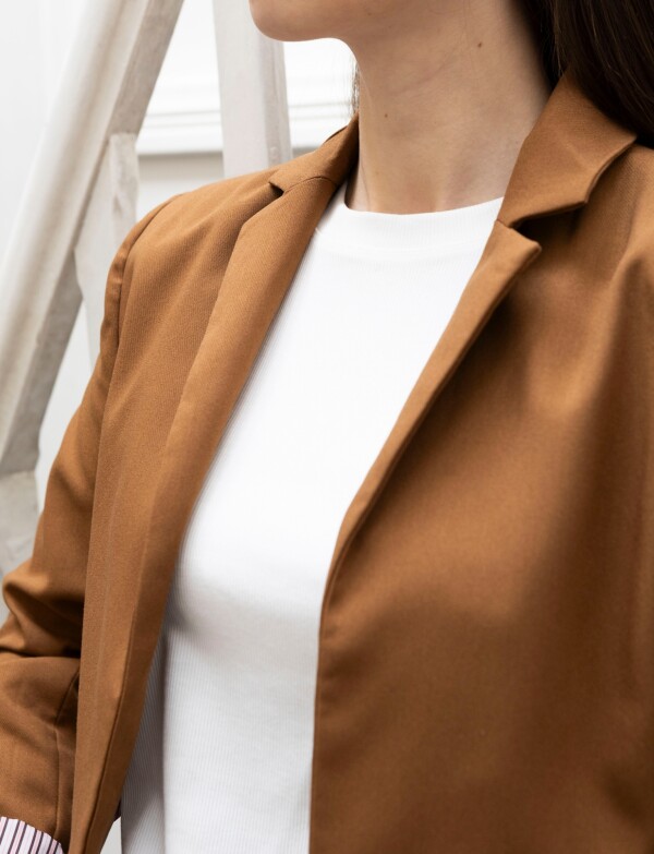Blazer Crop MARRON