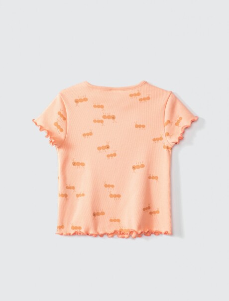 BLUSA INFANTIL ESTAMPADA NARANJA