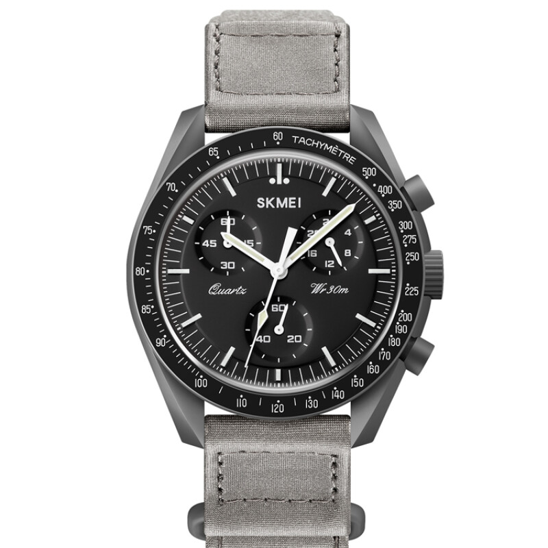 Reloj Skmei 1982DGYSI Cronógrafo para Hombre con Correa de Lona Gris Negro
