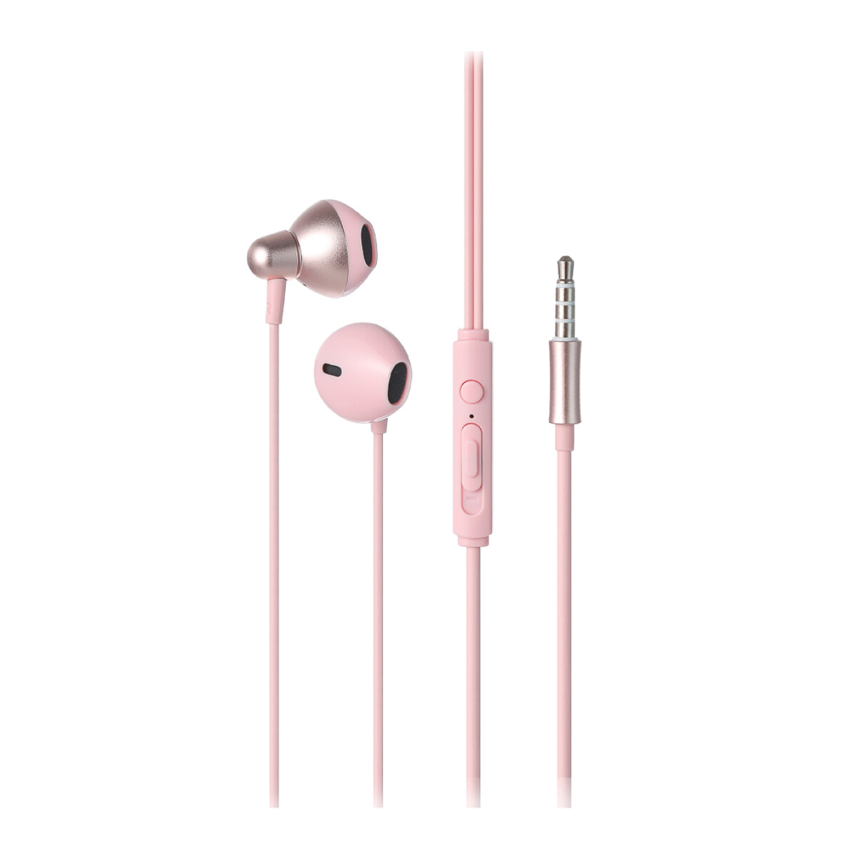 Auriculares metalizados - rosa 