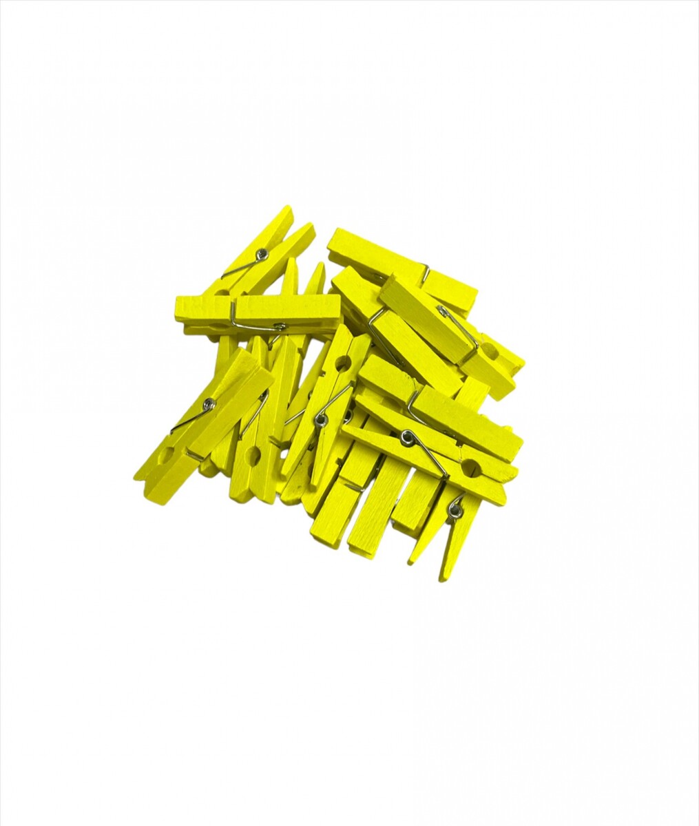 Palillos de Madera en Color x 20 - Amarillo 
