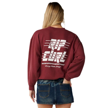 Buzo Rip Curl Sports Dept Drop Shoulder Bordo