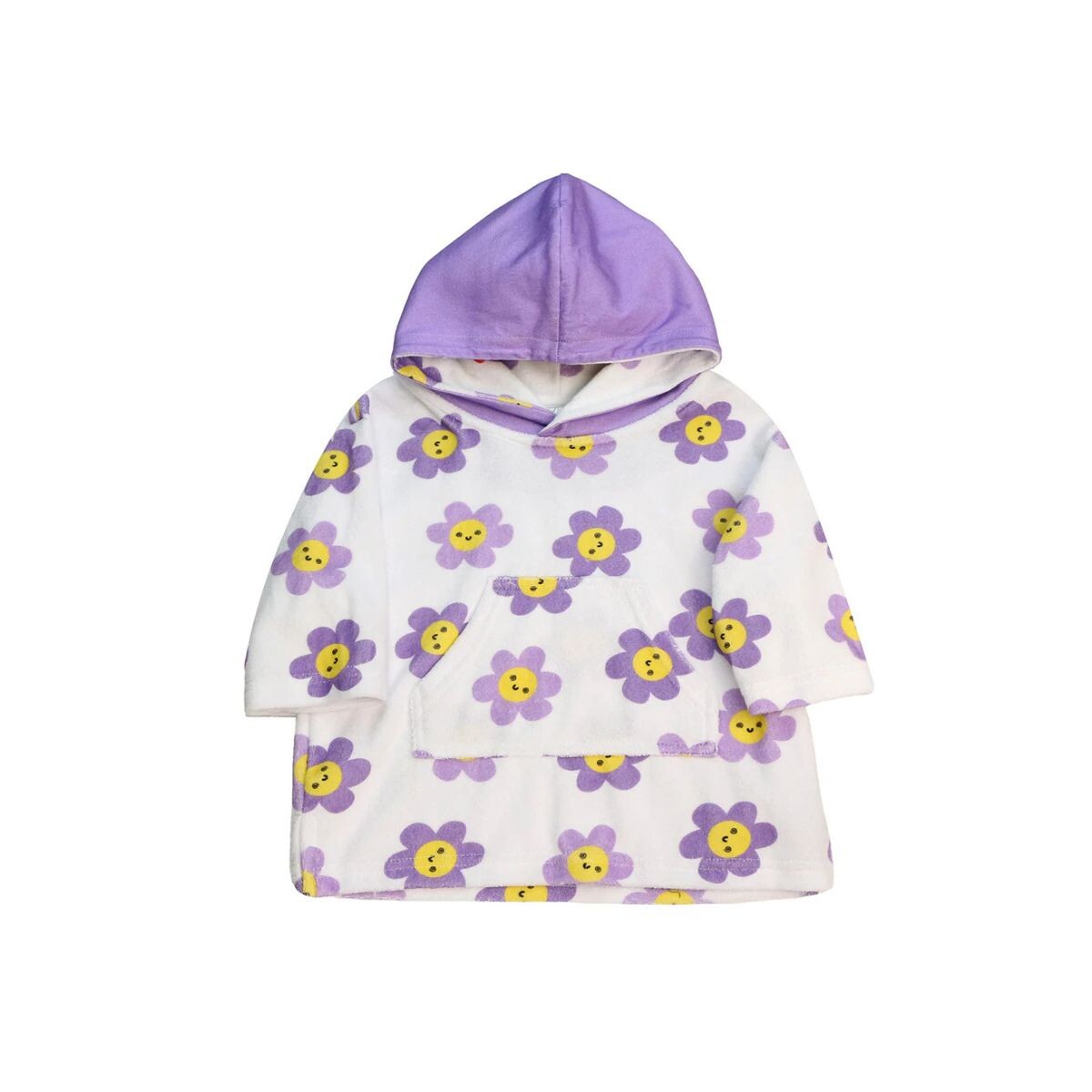 PONCHOZOO - Toalla Poncho Infantil Filtro Upf50+ Zoochini - Margaritas 0-12m 