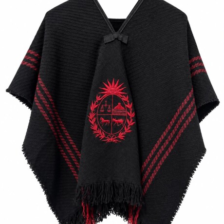 Poncho de niño bordado Rojo