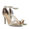 Sandalias Vizzano Taco Alto con Brillo de Mujer - 6249.452-26594 Dorado