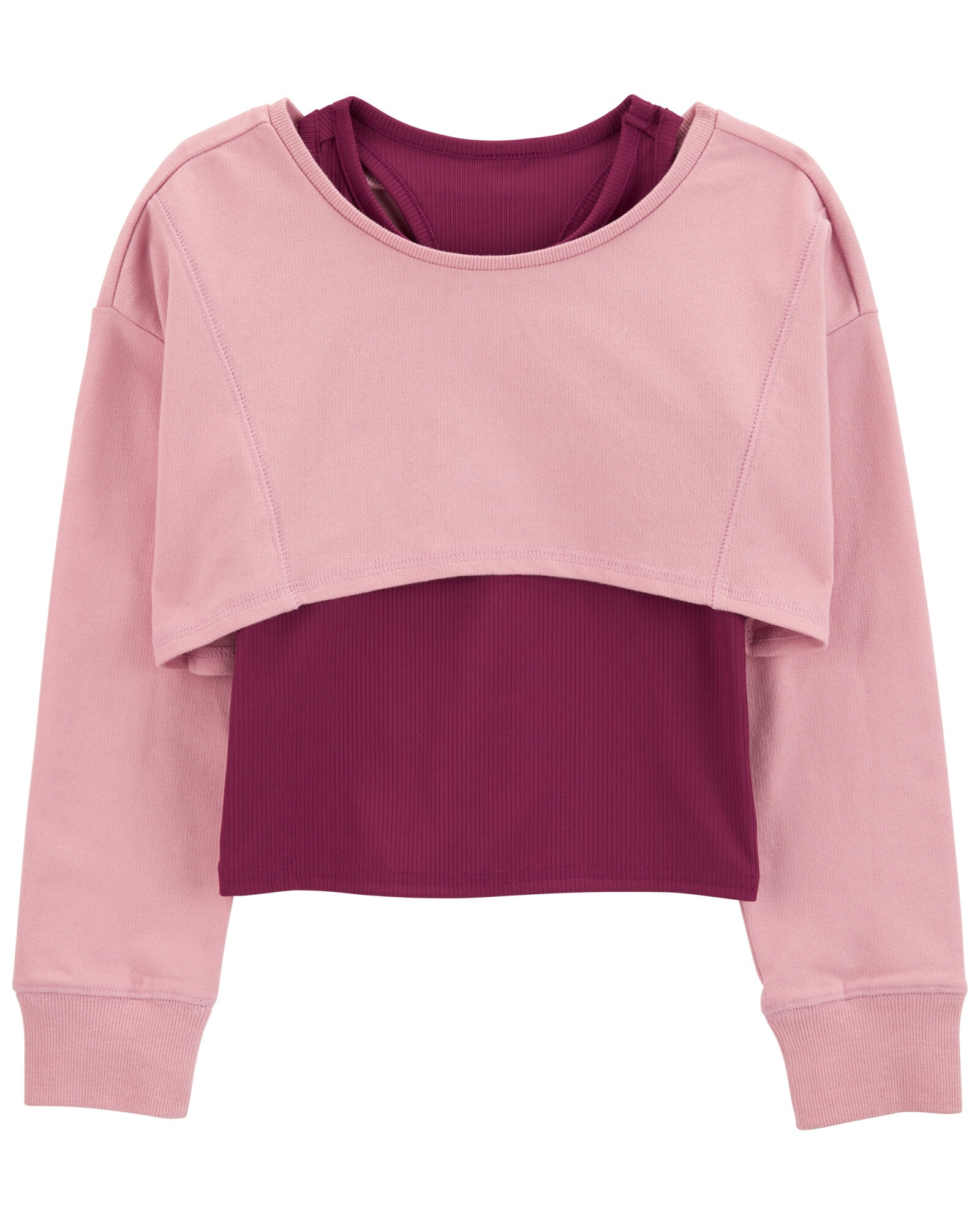 Musculosa deportiva de poliéster y buzo corto de algodón Musculosa deportiva de poliéster y buzo corto de algodón