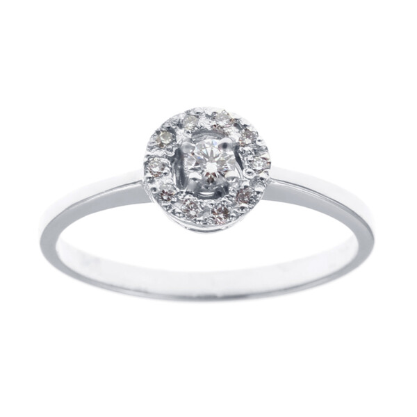 Anillo Alba en oro blanco 18k con brillantes Anillo Alba en oro blanco 18k con brillantes