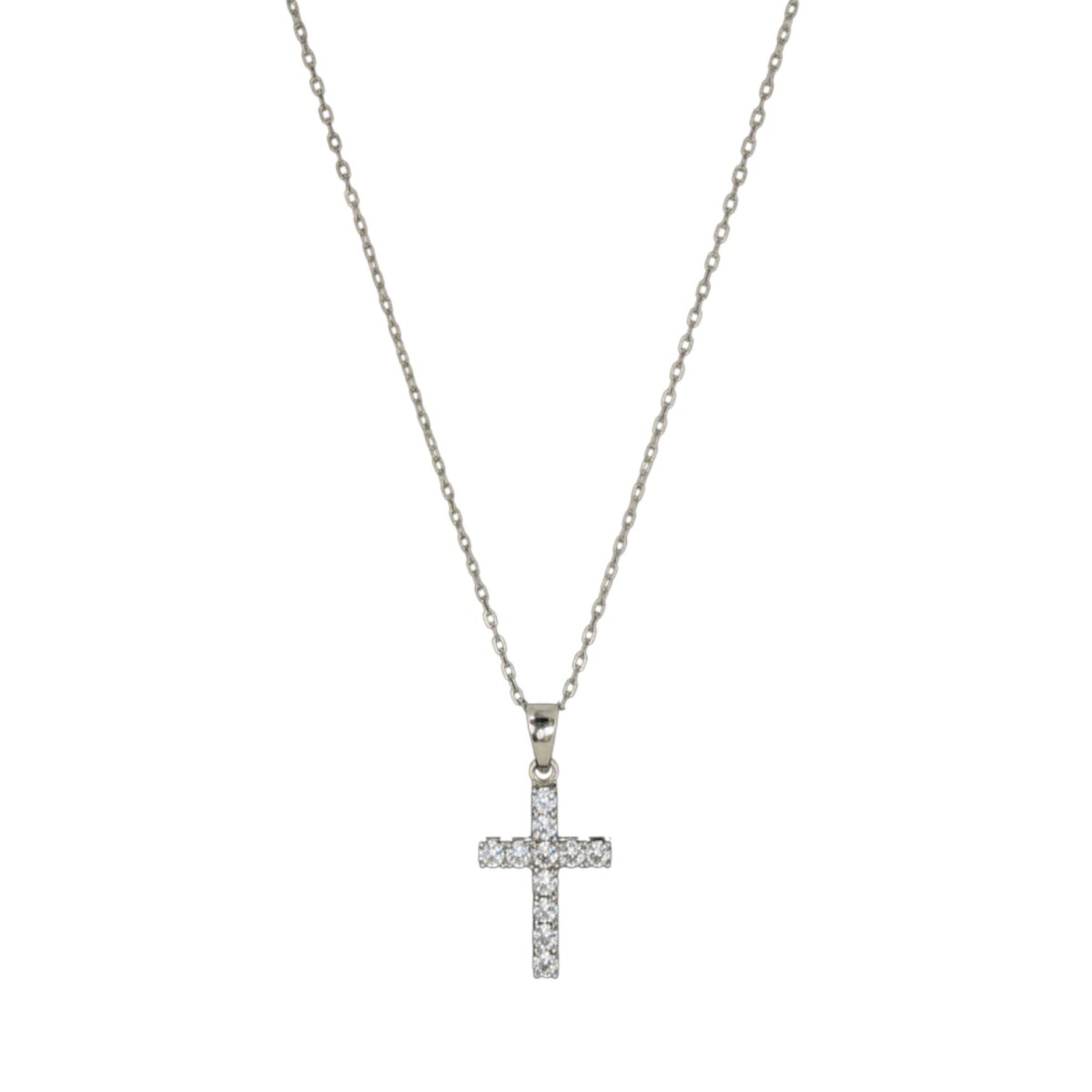 Dije cruz - Plata 925 - zirconias - CP4669 - conpiedra 