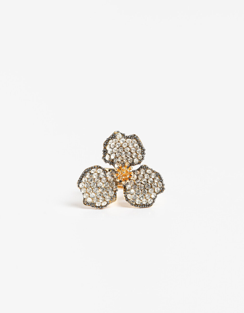 Anillo Flor Strass 