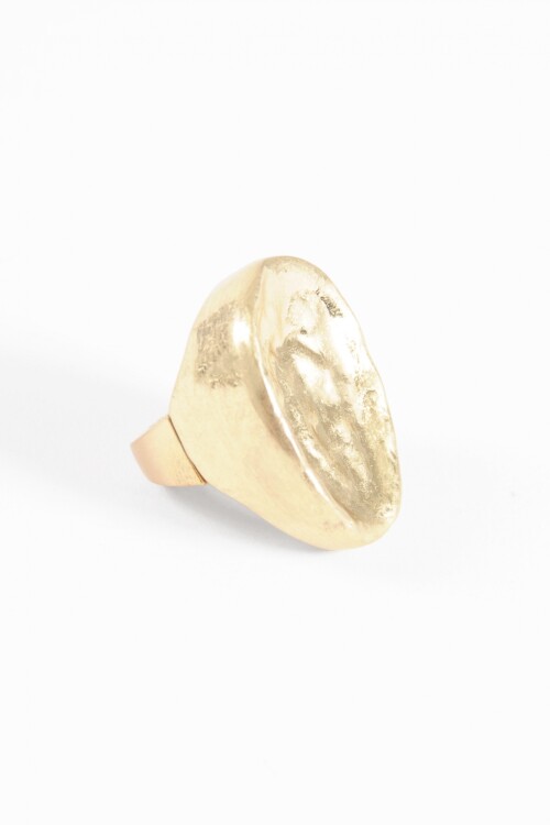 Anillo ajustable irregular dorado