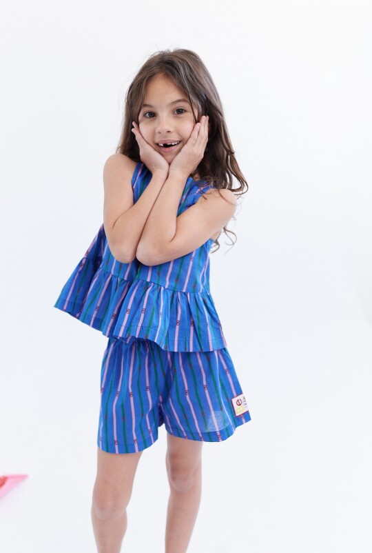 Short Rider Azul Rayado