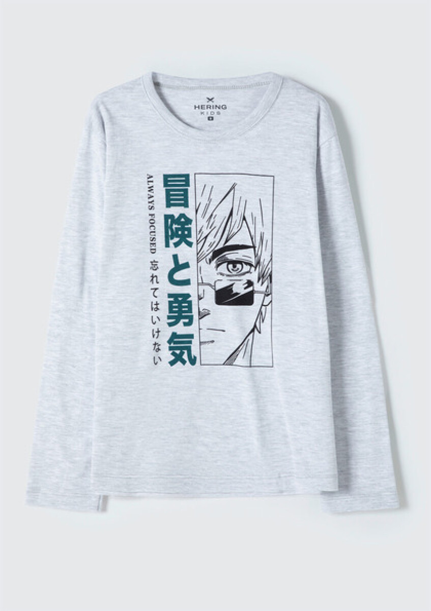 CAMISETA ML MASC - MEZCLA CLARO 