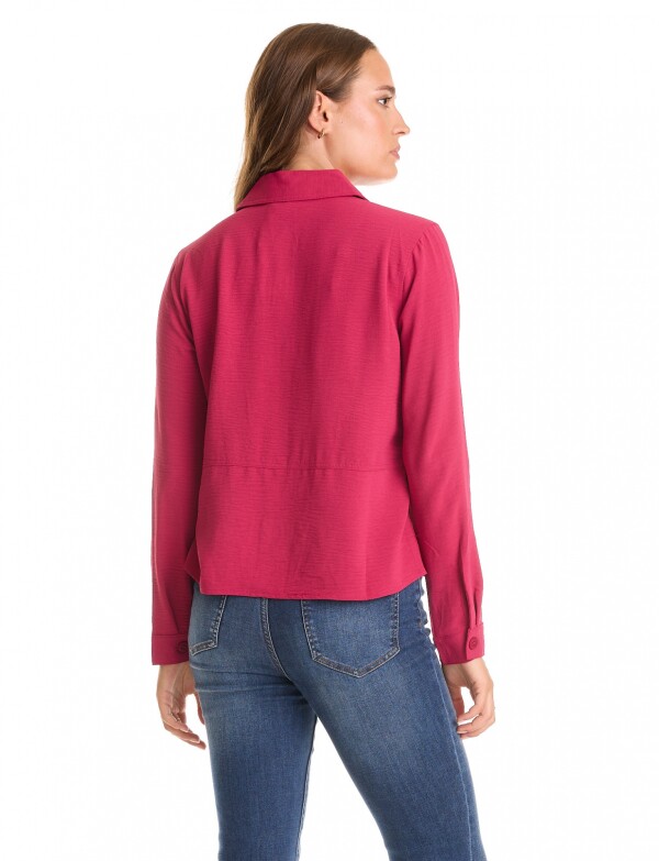 Camisa Bolsillos FUCSIA