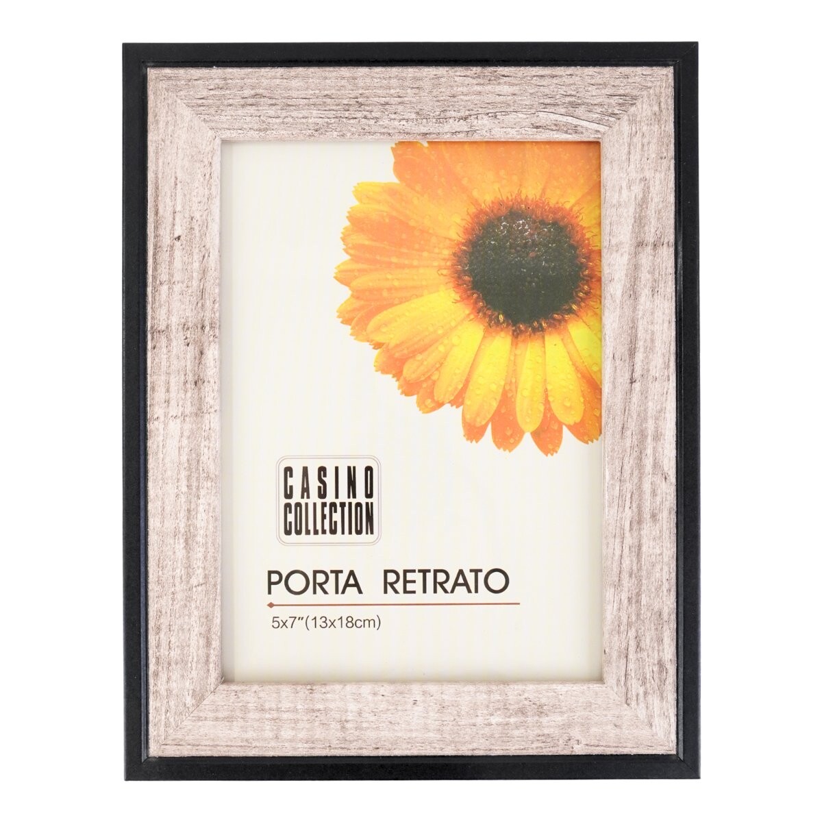 Portarretrato de madera borde negro 13x18 