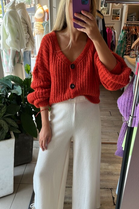 Cardigan Sweet Rojo