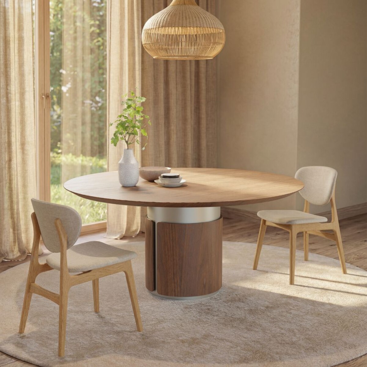 Mesa de comedor redonda Yasmim 