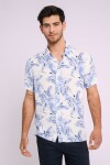 Camisa estampada Flores azul