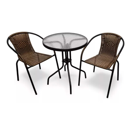 Juego De Patio Simil Rattan 60 Cm Unica
