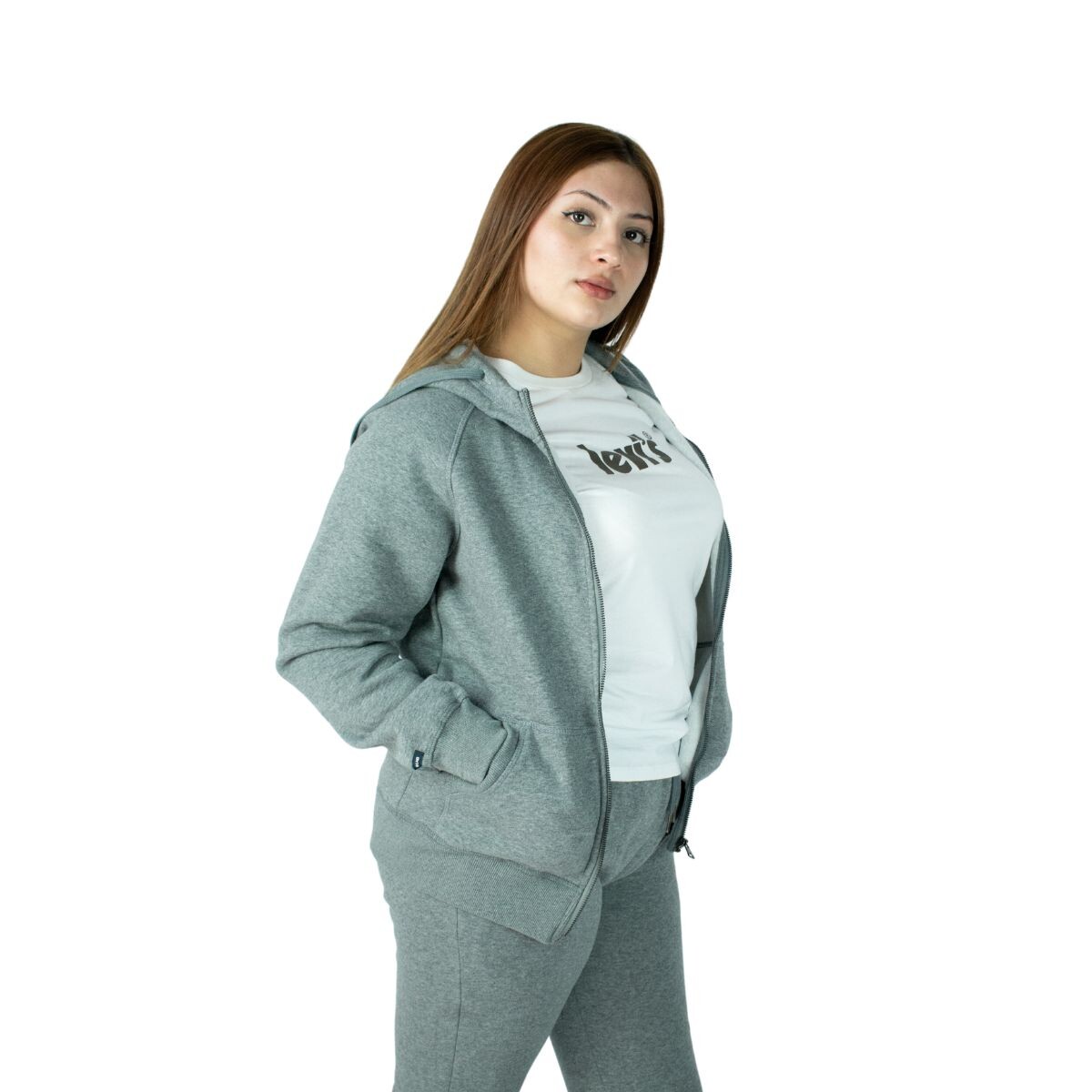 CAMPERA CON CIERRE XS-XXL - GRIS MELAN 