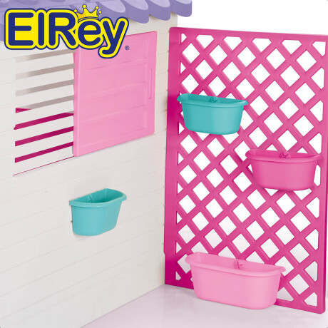 Casita Para Niños Europea C/Cerco 107x140x127 Rosa