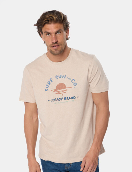 REMERA ESTAMPADA Beige