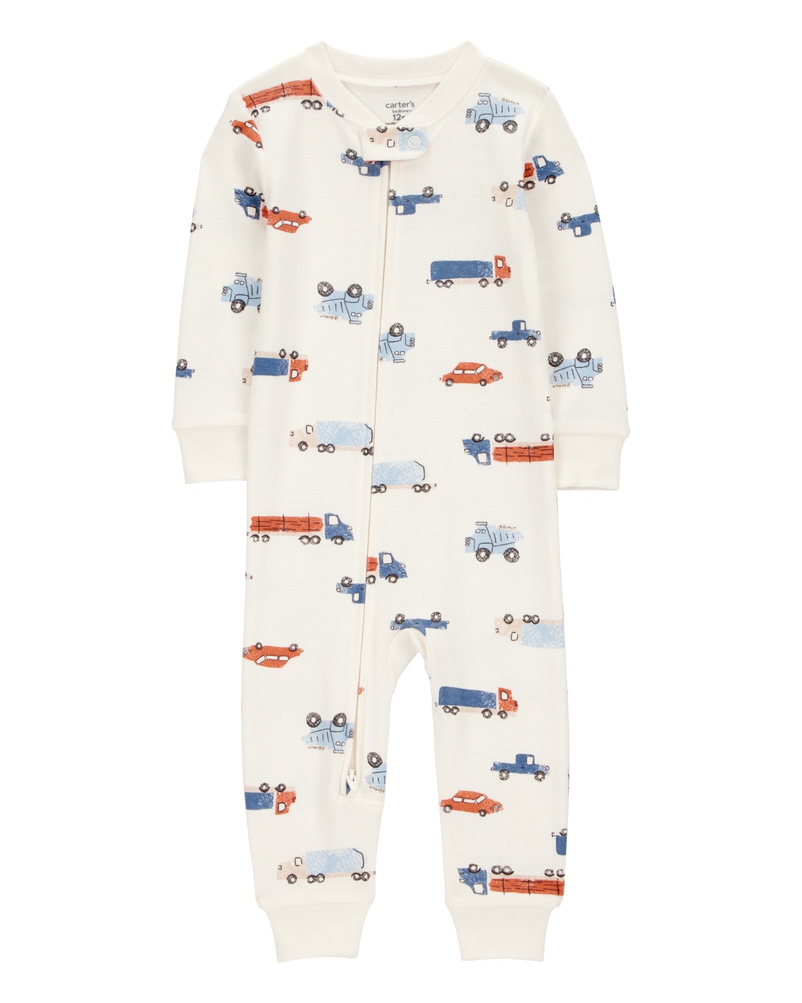 Pijama una pieza de algodón, diseño autos Sin color