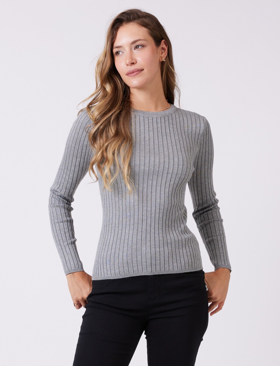 Buzo Punto Rib - Gris 