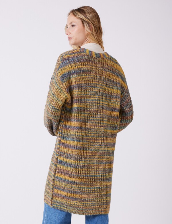 Cardigan Largo Multicolor MULTI/AMARILLO