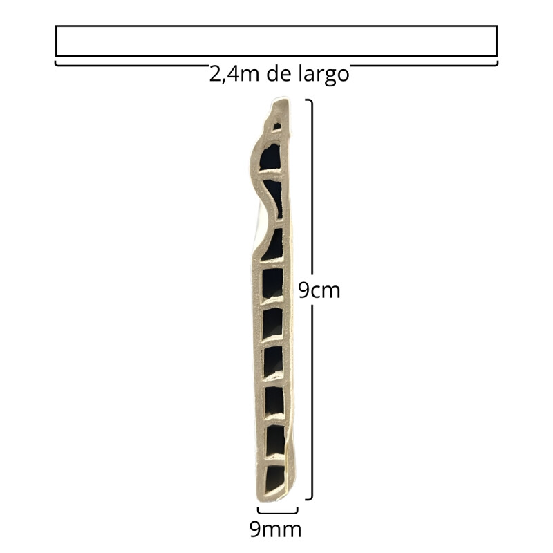 Zócalo 9alt 2.4mt largo 0.9cm ancho BLANCO