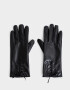 Guantes Varios Noche Guantes De Cuerina - Negro
