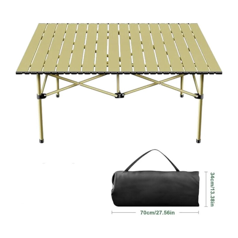 Mesa De Camping Plegable Enrollable Portátil Mesa De Camping Plegable Enrollable Portátil