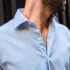 Camisa de lino Celeste con rayas
