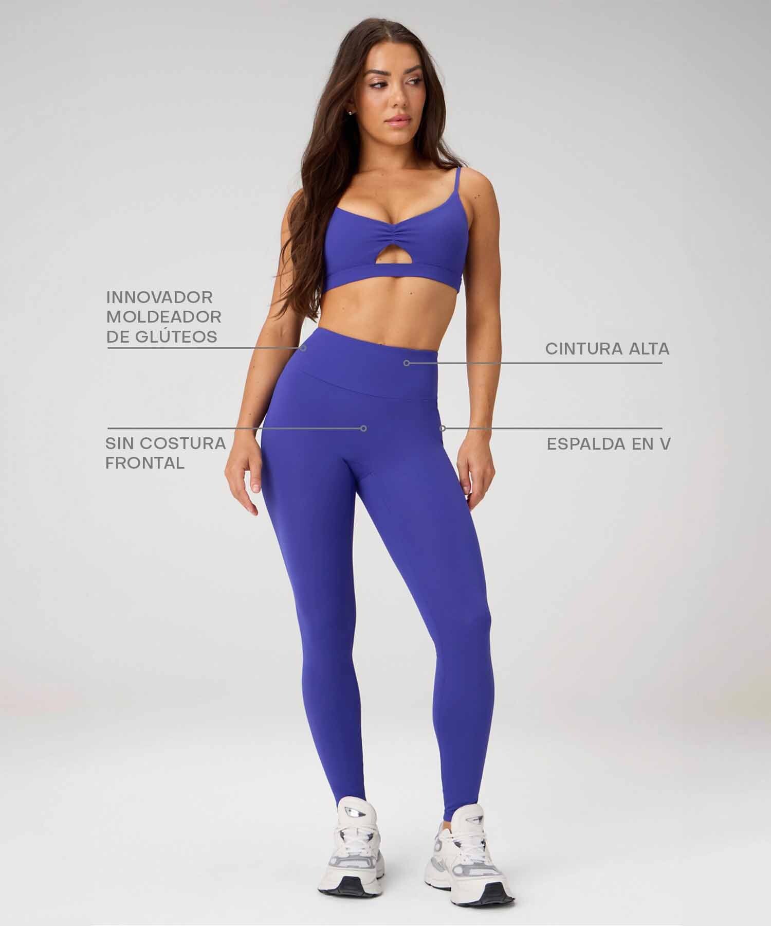 Leggings Booty Scrunch PureLuxe V-Back Mujer Nightfall