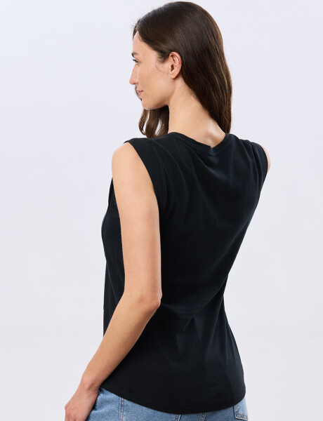 REMERA LISA DE ALGODÓN Negro