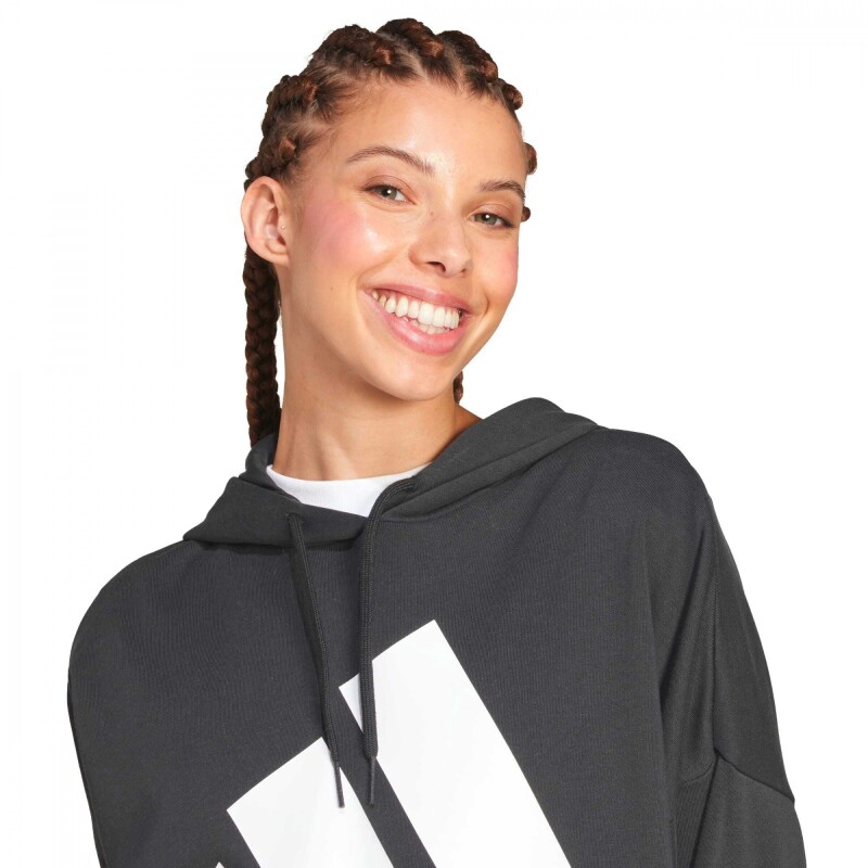 Abrigo Essentials Big Logo French Terry Loose de Mujer Negro