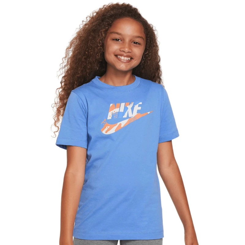 Remera Nike Sportswear Tee Club Seasonal Camo de Niños Azul