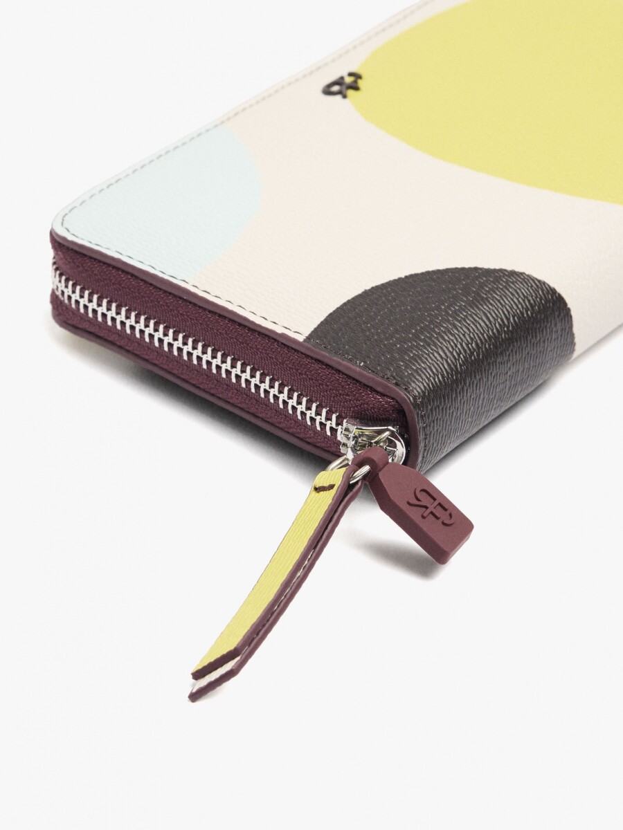 Cartera Estampada Con Textura multicolor