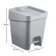 Tarro de Residuos Con Pedal 8L GRIS