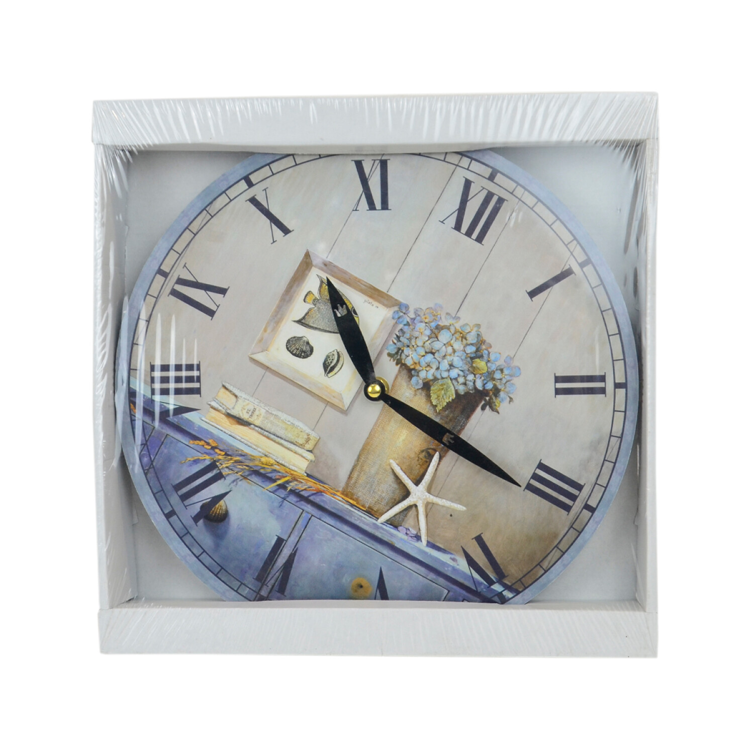 Reloj de pared mdf D28,8x3,5 cm REPISA DE MAR