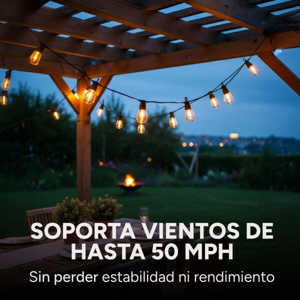 Guirnalda Guia De Luces Led Solar 6.5 Mts Luz Cálida Control Variante Calida