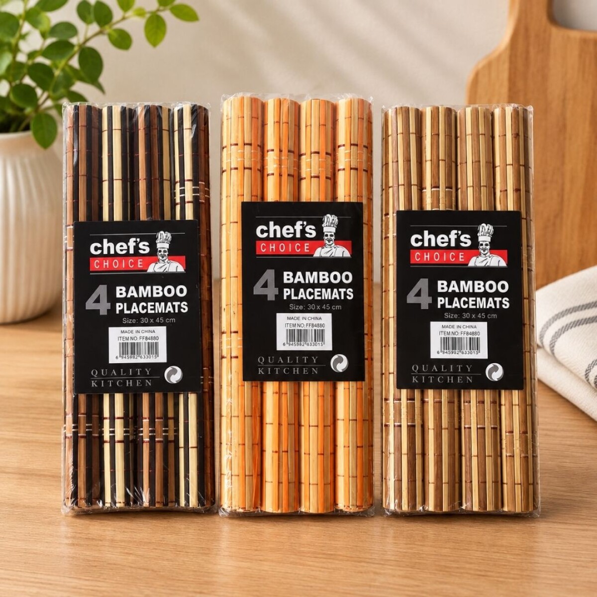 Set de Individuales de Bambu x 4 unidades 45x30cm 