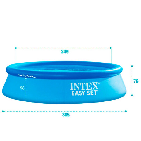 Piscina Intex Gomón Infable 1942 L 244x61cm Infantil Piscina Intex Gomón Infable 1942 L 244x61cm Infantil