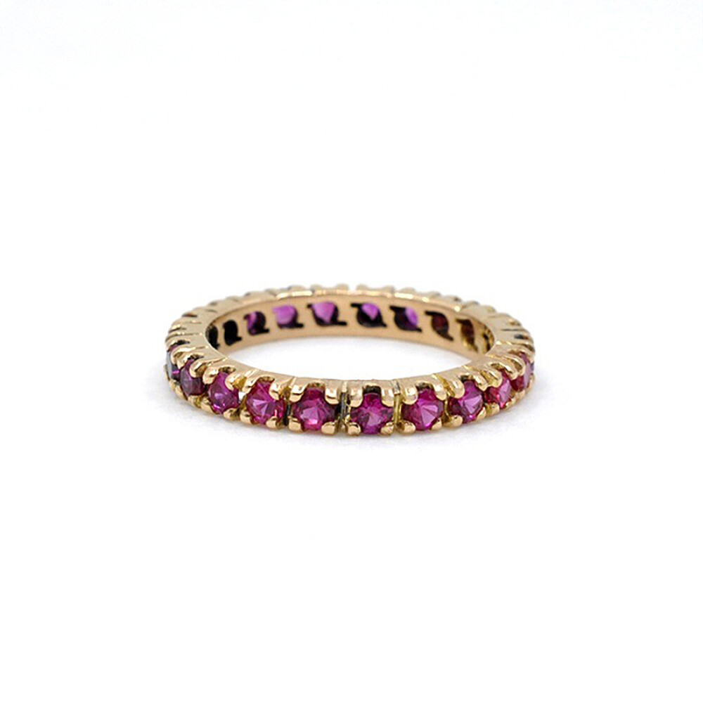 Anillo Sin Fin Con Rubies Sinteticos Anillo Sin Fin Con Rubies Sinteticos